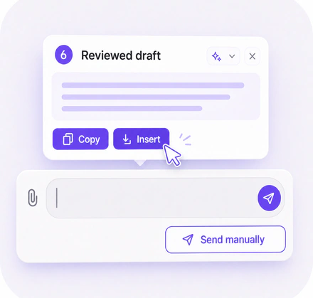 Manual send workflow illustration